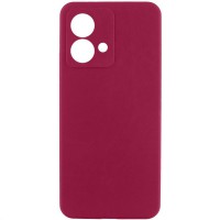 Чохол Silicone Cover Ummi Lakshmi Full Camera (AA) для Motorola Moto G84 Бордовий / Marsala