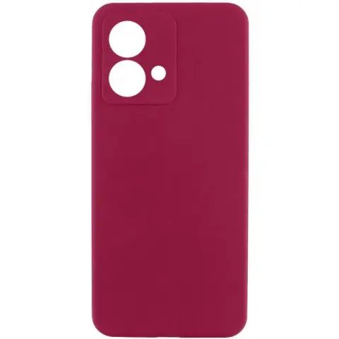 Чохол Silicone Cover Ummi Lakshmi Full Camera (AA) для Motorola Moto G84 Бордовий / Marsala