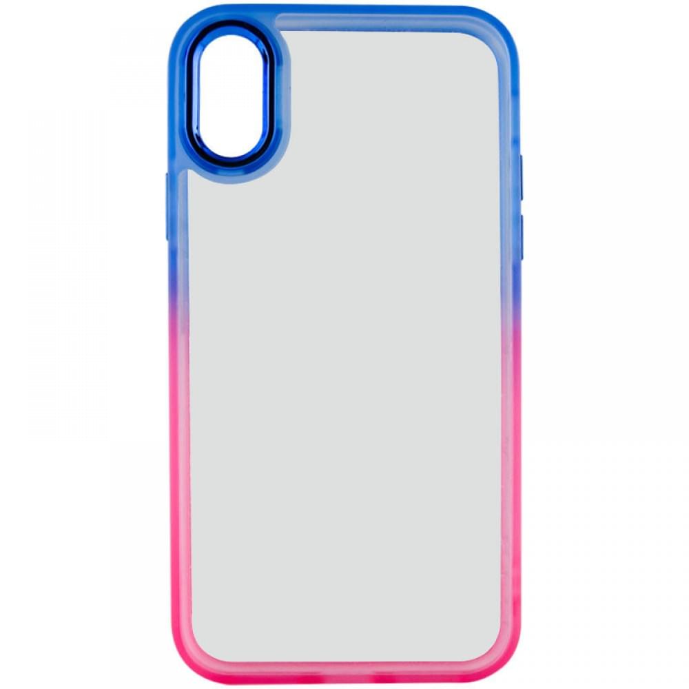 Чохол TPU+PC Fresh sip series для Apple iPhone XS Max (6.5") Рожевий / Синій