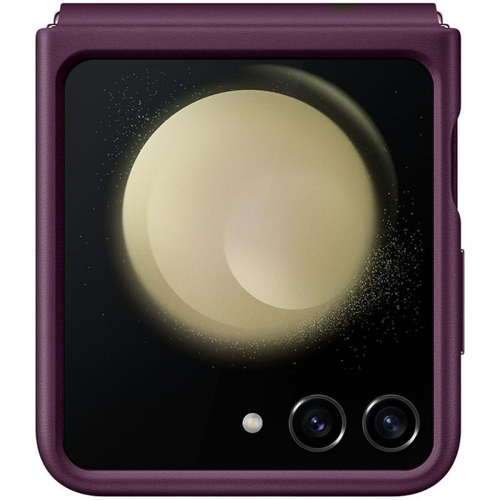 Шкіряний чохол Leather Case (AAA) для Samsung Galaxy Z Flip5 Purple