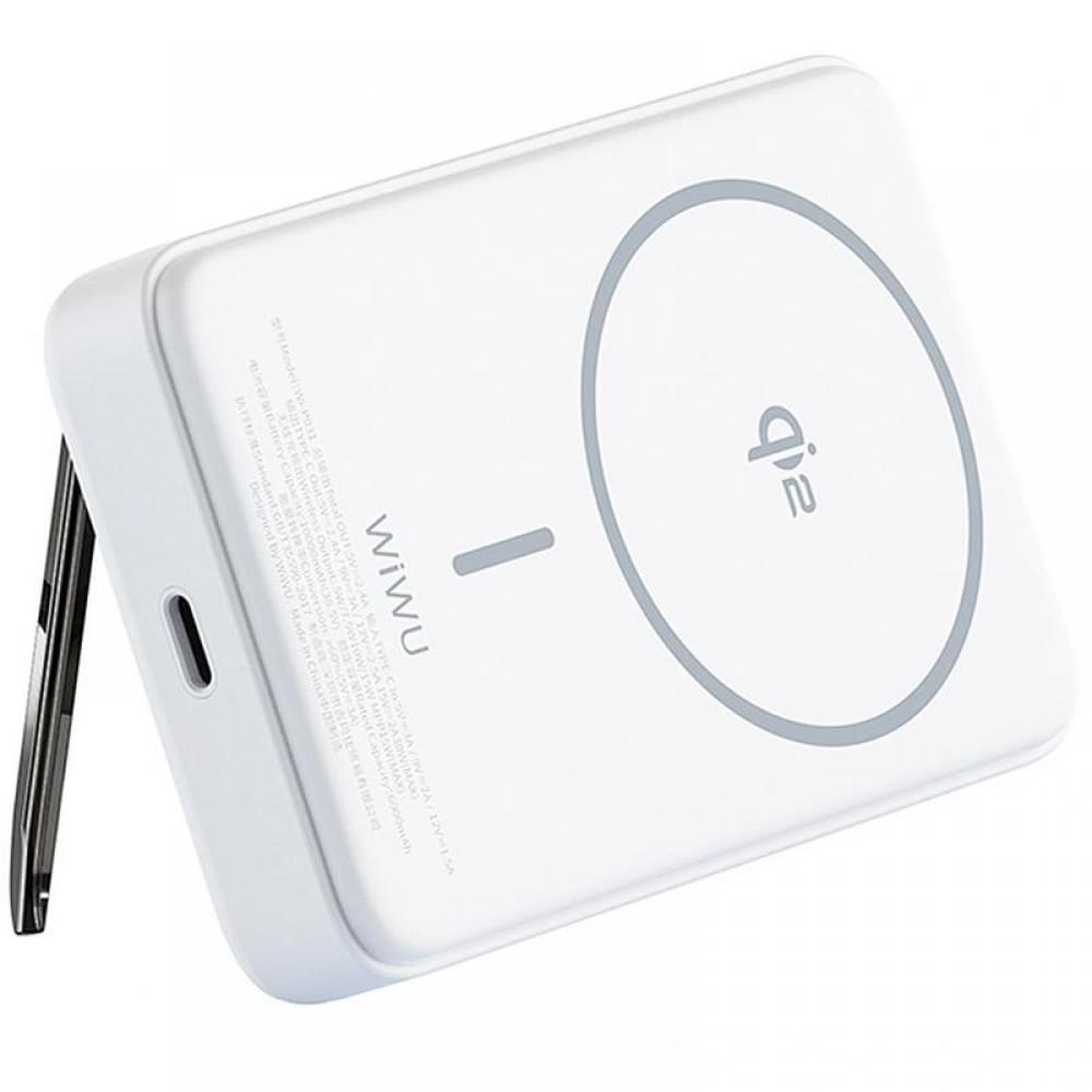 Портативний ЗП Power Bank WIWU Wi-P031 Magnetic з БЗП Qi2 30W 10000 mAh White