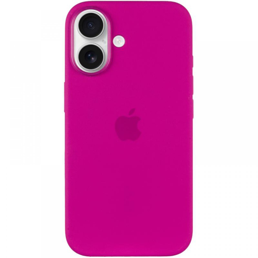 Чохол Silicone case (AAA) with Magsafe and Animation (button) для Apple iPhone 16 Plus (6.7") Fuchsia