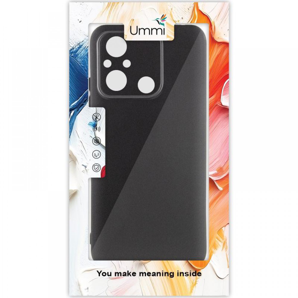 Чохол Silicone Cover Ummi Lakshmi Full Camera (AA) для Xiaomi Redmi 12C / Poco C55 Чорний / Black