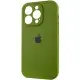 Чохол Silicone Case Full Camera Protective (AA) для Apple iPhone 14 Pro (6.1") Зелений / Dark Olive