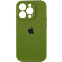 Чохол Silicone Case Full Camera Protective (AA) для Apple iPhone 14 Pro (6.1") Зелений / Dark Olive