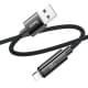 Дата кабель Hoco U125 Benefit 2.4A USB to Lightning with display (1.2m) Black