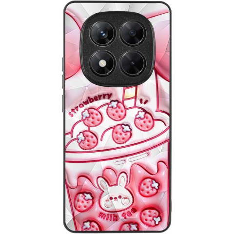 TPU+PC чохол Prisma Fluffie для Xiaomi Redmi Note 14 Pro 4G Strawberry