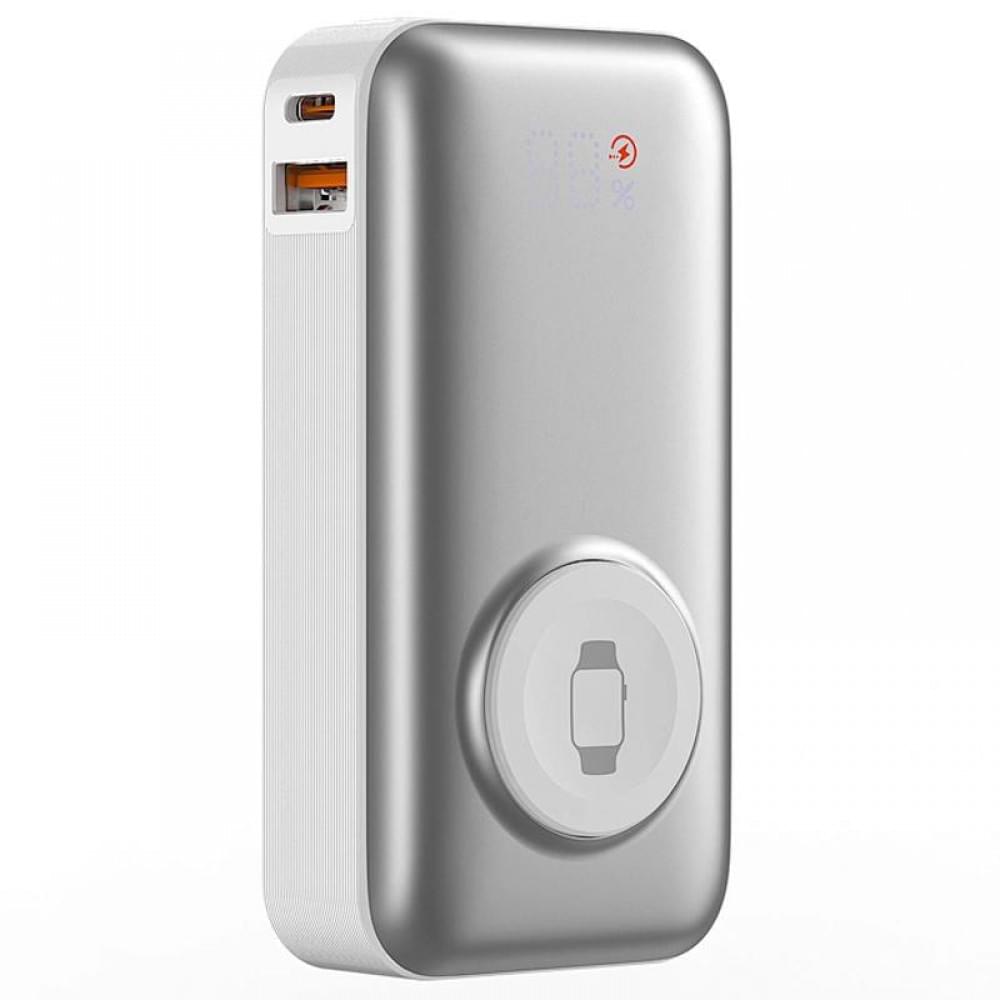 Портативний ЗП Power Bank WIWU Wi-P027 Elite 22.5W with cable 10000 mAh Silver