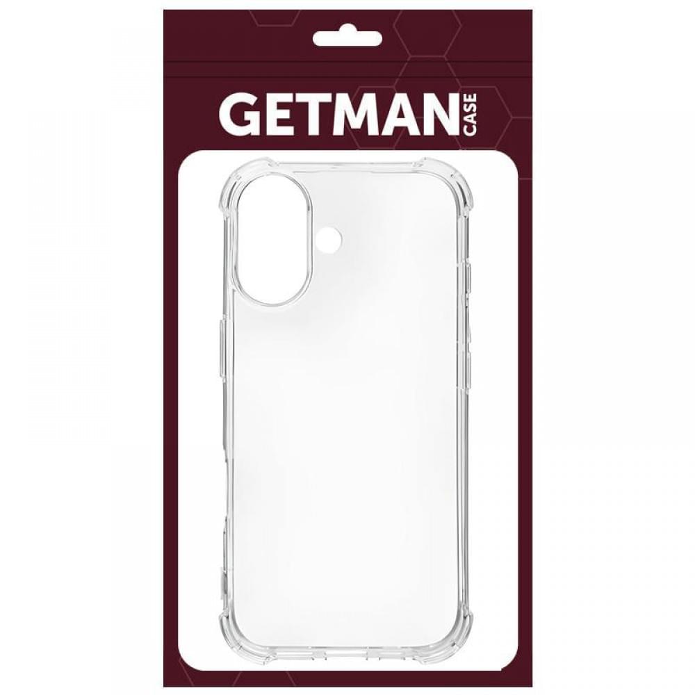 TPU чохол GETMAN Ease logo посилені кути для Apple iPhone 17 (6.3") Безбарвний (прозорий)
