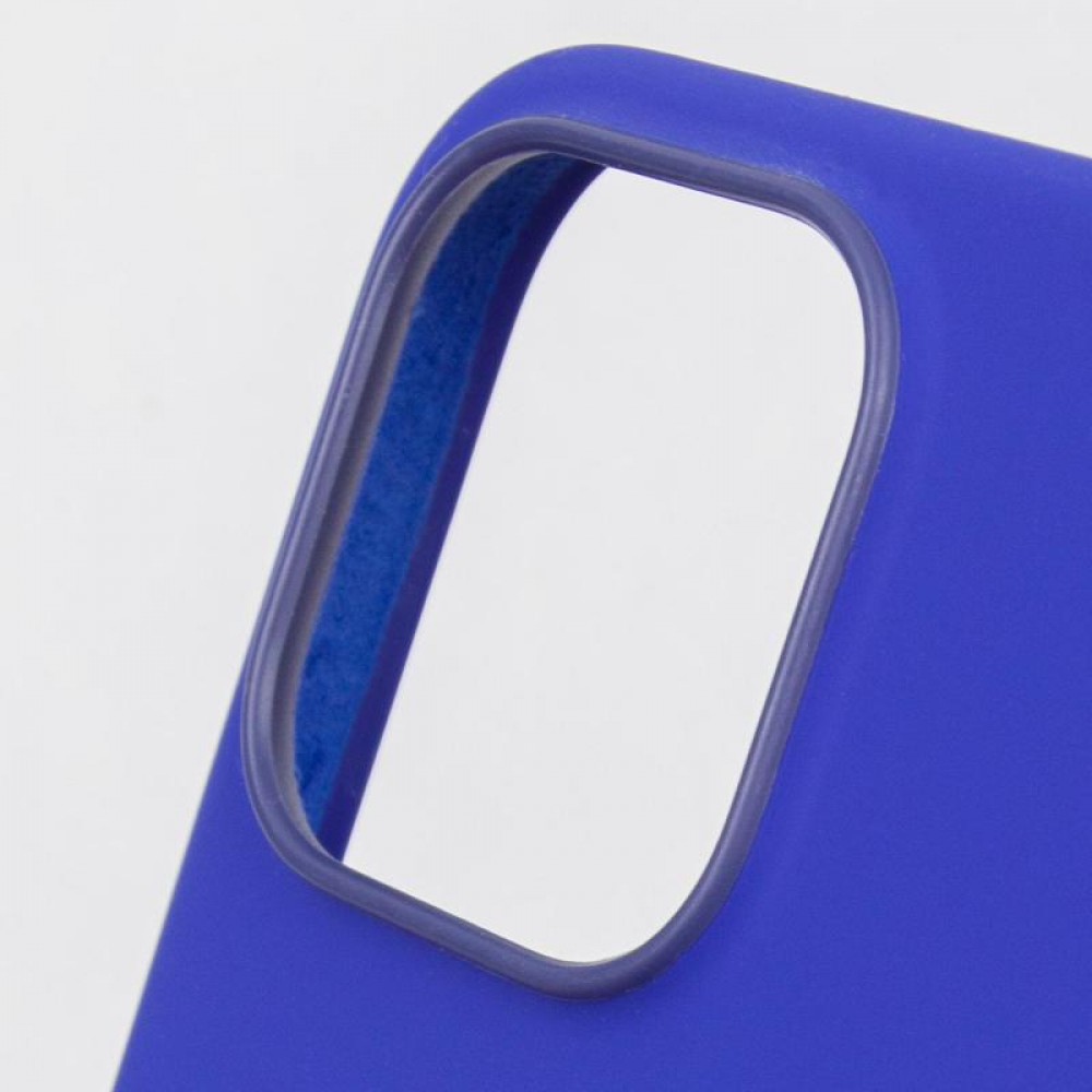 Чохол Silicone case (AAA) with Magsafe and Animation (button) для Apple iPhone 16 Pro (6.3") Ultramarine