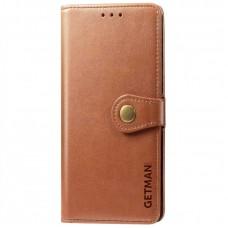 Шкіряний чохол книжка GETMAN Gallant (PU) для Xiaomi Redmi 13C / Poco C65 Коричневий