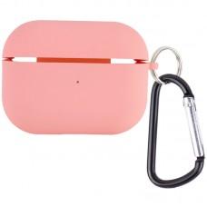 Силіконовий футляр з мікрофіброю для навушників Airpods 4 Рожевий / Pink