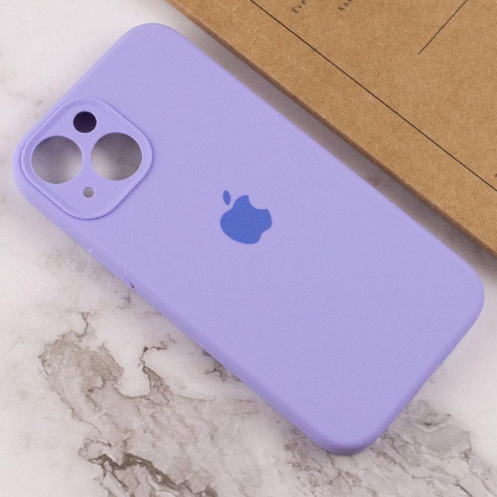 Чохол Silicone Case Full Camera Protective (AA) для Apple iPhone 14 (6.1") Бузковий / Dasheen