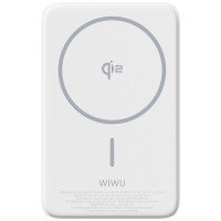 Портативний ЗП Power Bank WIWU Wi-P031 Magnetic з БЗП Qi2 30W 10000 mAh White
