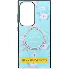 TPU+PC чохол Soft Secret Garden with MagFit для Samsung Galaxy S25 Ultra Mint