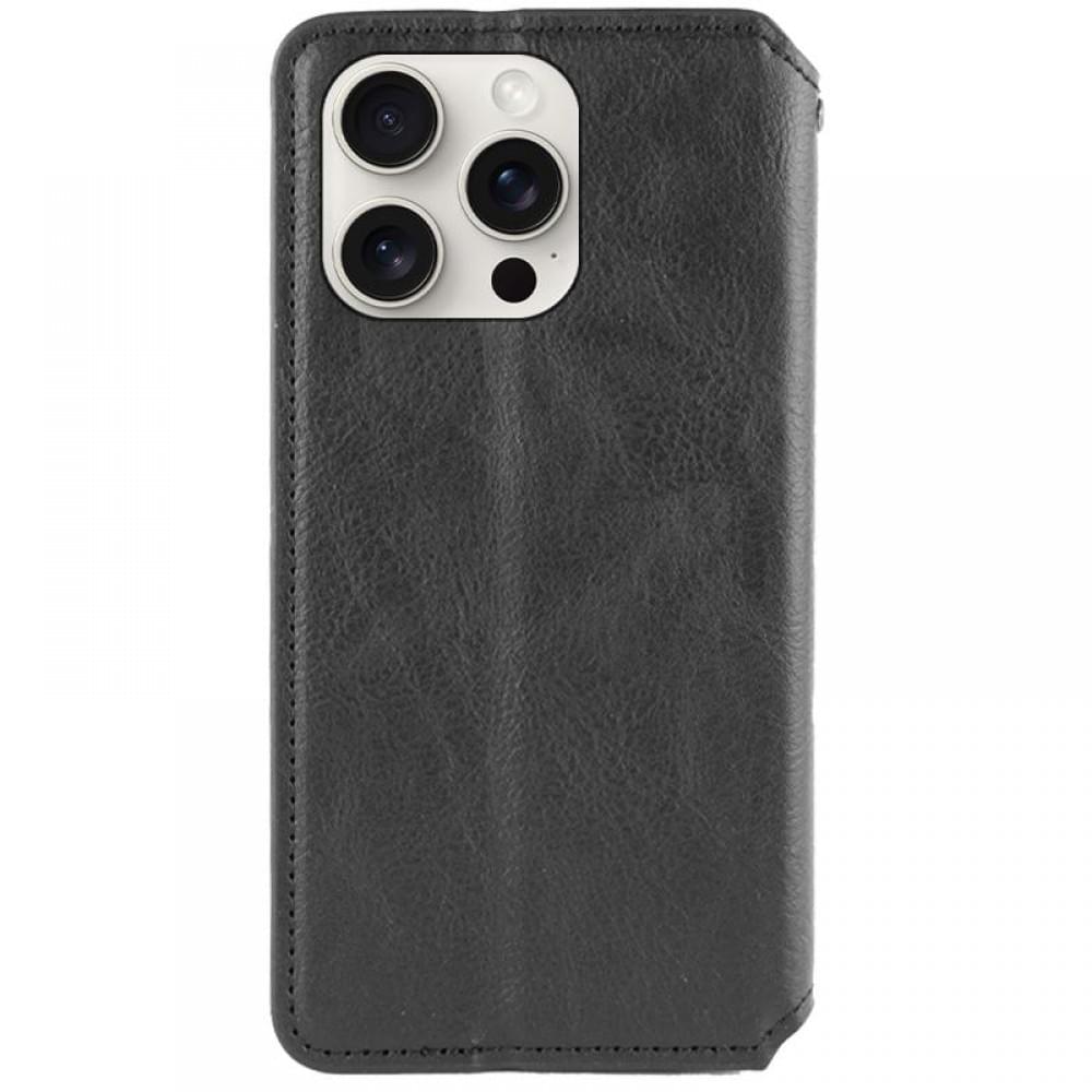 Шкіряний чохол-книжка GETMAN Cubic (PU) для Apple iPhone 13 Pro Max (6.7") Чорний