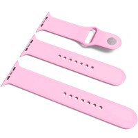 Силіконовий ремінець для Apple Watch Sport Band 42(ser.1-3)/44/45/46/49mm (S/M & M/L) 3pcs Рожевий / Light pink