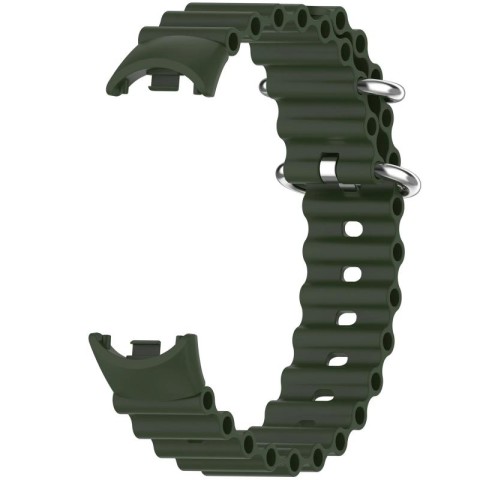 Ремінець Ocean Band для Xiaomi Mi Band 9/8/10 Зелений / Dark Olive