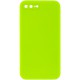 Silicone Case Square Full Camera Protective (AA) NOLOGO для Apple iPhone 7 plus / 8 plus (5.5") Салатовий / Neon green