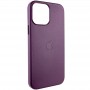 Шкіряний чохол Leather Case (AA Plus) with MagSafe для Apple iPhone 13 Pro (6.1") Dark Cherry