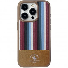 Шкіряний чохол Polo Santa Barbara Isaac для Apple iPhone 16 Pro Max (6.9") Champagne gold