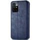 Шкіряний чохол-книжка GETMAN Cubic (PU) для Xiaomi Redmi 10 Синій