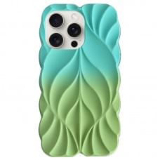 TPU чохол Leaf для Apple iPhone 15 Pro Max (6.7") Marine Green / Mint