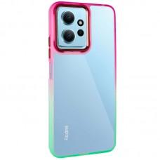 Чохол TPU+PC Fresh sip series для Xiaomi Redmi Note 12 4G Салатовий / Рожевий