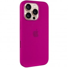 Чохол Silicone case (AAA) with Magsafe and Animation (button) для Apple iPhone 16 Pro Max (6.9") Fuchsia