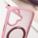 TPU+PC чохол Metal Buttons with MagSafe Colorful HQ Ring для Apple iPhone 16 (6.1") Pink