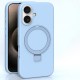 Чохол Silicone Case Full Protective NO LOGO with Ring для Apple iPhone 16 (6.1") Blue