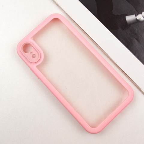 TPU чохол Transparent + Colour 1,5mm для Apple iPhone XR (6.1") Pink