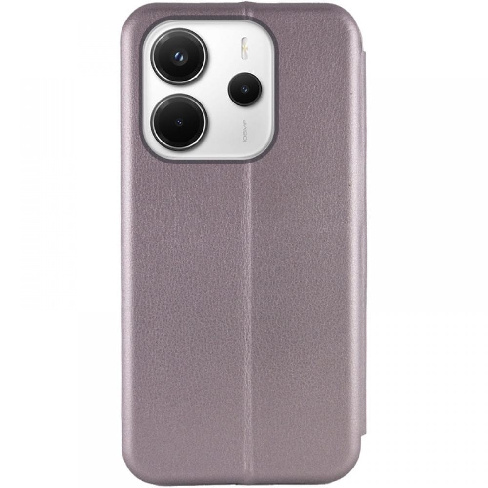 Шкіряний чохол-книжка Classy для Xiaomi Redmi Note 14 4G (Int. version) Сірий