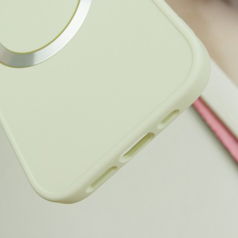 TPU чохол Bonbon Metal Style with MagSafe для Apple iPhone 16 (6.1") Білий / White