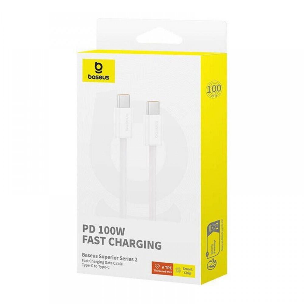 Дата кабель Baseus Superior 2 Fast Charging Type-C to Type-C 100W (1m) (P10365200211-03) Moon White