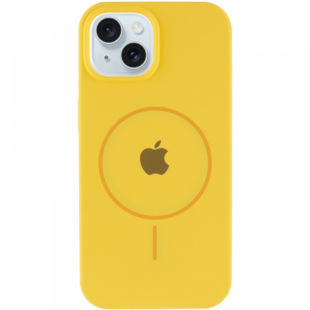 Чохол Silicone Case Full Protective (AA) with MagSafe для Apple iPhone 14 Plus (6.7") Жовтий / Yellow