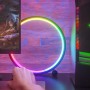 Настольная LED лампа RGB Intelligent circular atmosphere light Bluetooth USB with app