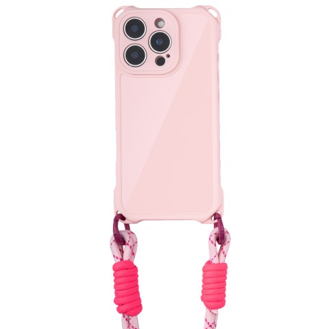Чохол TPU CrossBody with straps для Apple iPhone 13 Pro (6.1") Pink