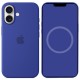 Чохол Silicone case (AAA) with Magsafe and Animation (button) для Apple iPhone 16 (6.1") Ultramarine