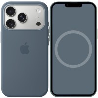 Чохол Silicone case (AAA) with Magsafe and Animation для Apple iPhone 17 Pro Max (6.9") Anchor Blue