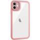 TPU чохол Transparent + Colour 1,5mm для Apple iPhone 12 (6.1") Pink