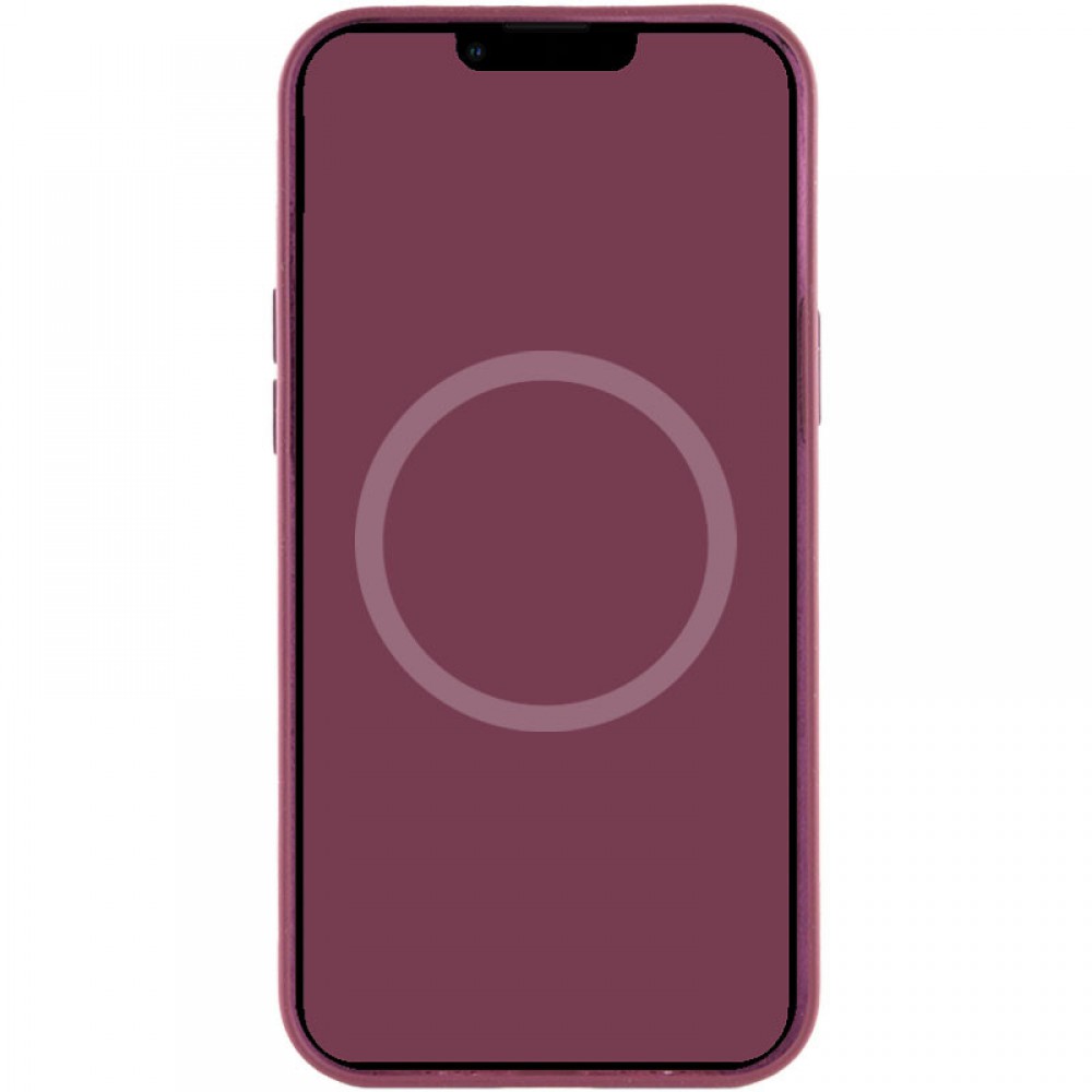 Чохол Silicone case (AAA) with Magsafe and Animation для Apple iPhone 12 Pro / 12 (6.1") Бордовий / Plum