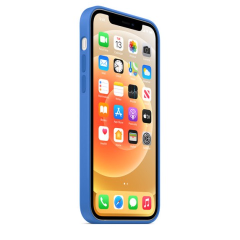 Чохол Silicone Case Full Protective (AA) для Apple iPhone 12 Pro / 12 (6.1") Синій / Capri Blue