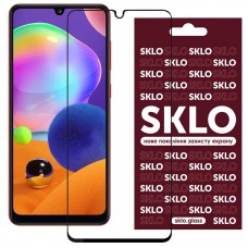 Захисне скло SKLO 3D (full glue) для Samsung Galaxy A31 Чорний