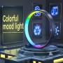 Настільна LED лампа RGB Intelligent circular atmosphere light Bluetooth USB with app Black