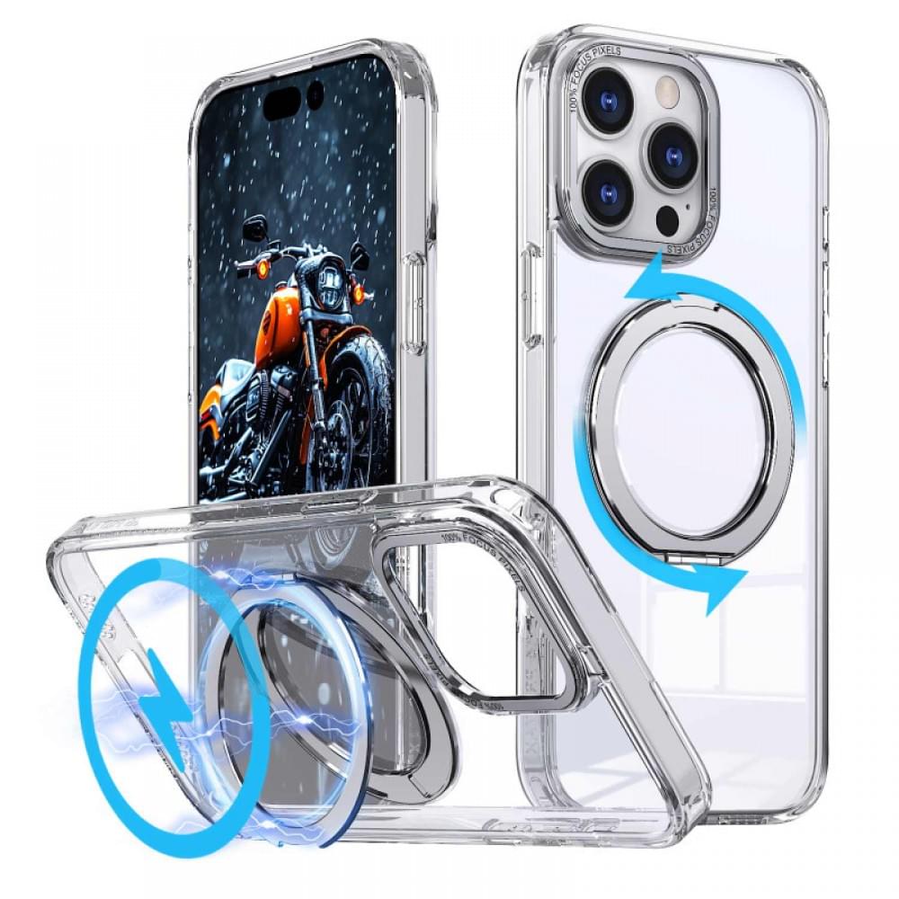Чохол TPU+PC Empire with MagSafe and Ring для Apple iPhone 12 Pro / 12 (6.1") Clear