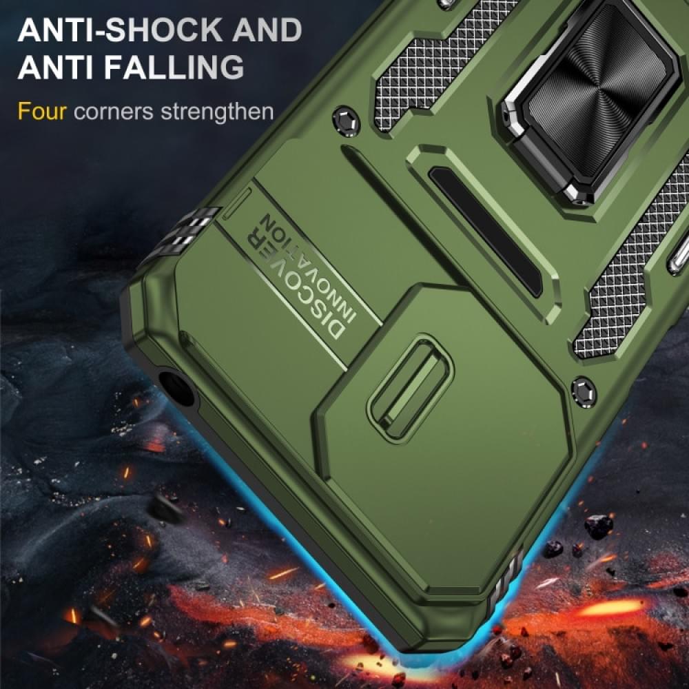 Ударостійкий чохол Camshield Army Ring для Xiaomi Redmi 13C / Poco C65 Оливковий / Army Green