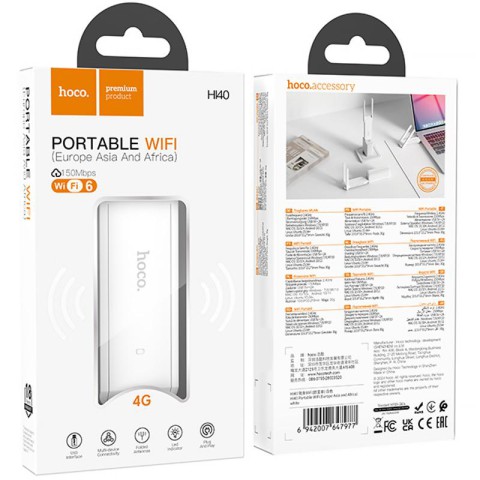 Портативний модем WiFi роутер Hoco HI40 150Mbps (Micro SIM) White