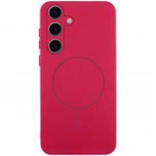 Чохол Silicone Cover Lakshmi Full Camera (AA) with MagFit для Samsung Galaxy S24 FE Червоний / Rose Red