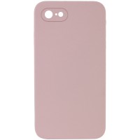 Чохол Silicone Case Square Full Camera Protective (AA) NOLOGO для Apple iPhone 7/8/SE (2020) (4.7") Рожевий / Pink Sand